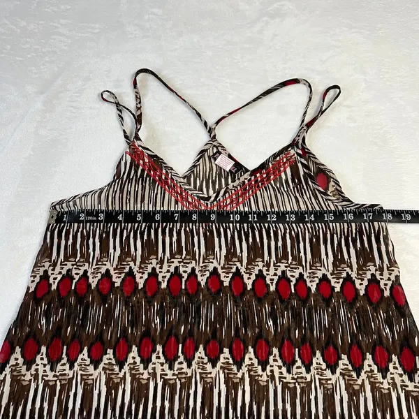 Paperdoll V-Neck Sleeveless Tribal Print Blouse Size M Y2K 90s Festival Bohemian - Image 6
