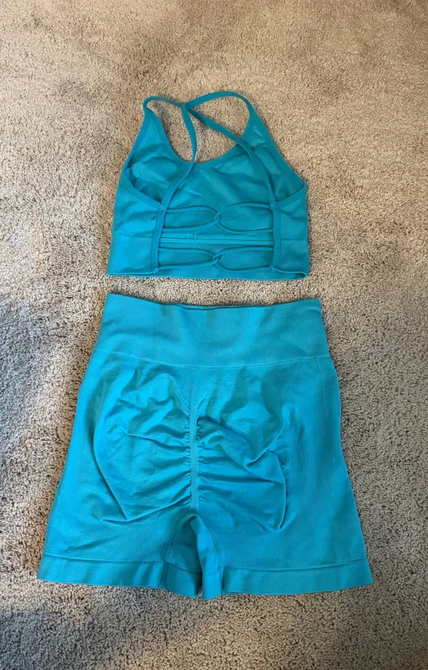 Teal workout set Blue - Image 2