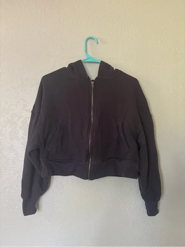 Wild fable purple zip jacket with hood - Image 2