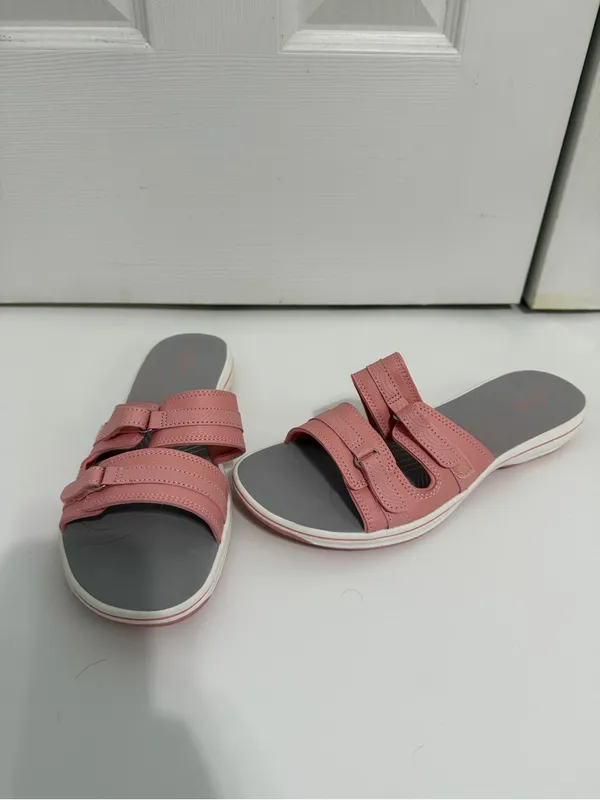Clark’s pink cloud steppers sandals new women’s size 11 comfort‎ slip on summer - Image 2