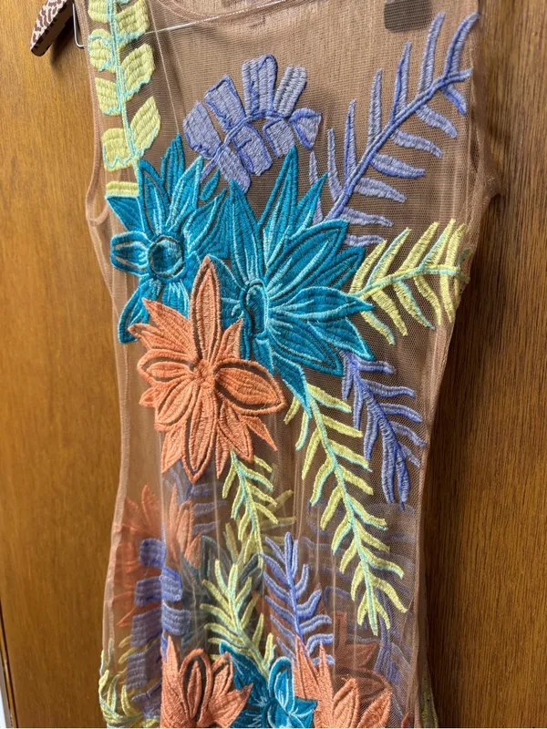 For Love and Lemons Nasty Gal Tropicana Embroidered Maxi Dress Sheer Small $298 - Image 12