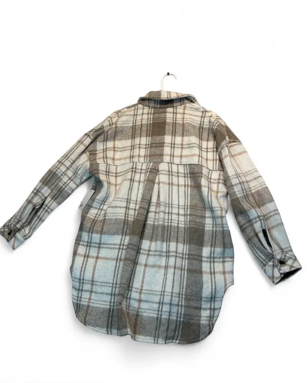 Sage Women's Plaid Super Plush Sherpa Lined Fleece Shirt Jacket, Green, Small - Image 2