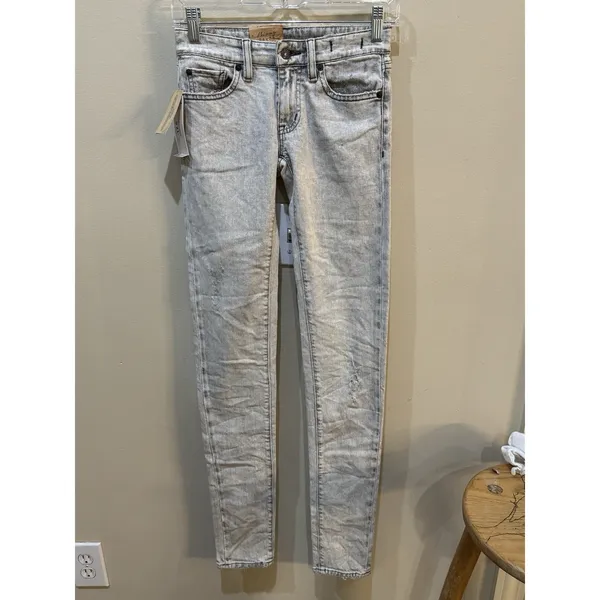 Ralph‎ Lauren Denim And Supply Gray Stone Wash Skinny Jeans Size 24 By 34 - Image 2