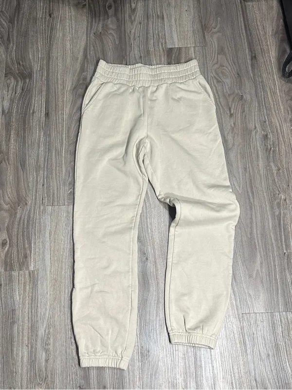 POPFLEX Beige High-Rise Elastic Waist Joggers - Image 10