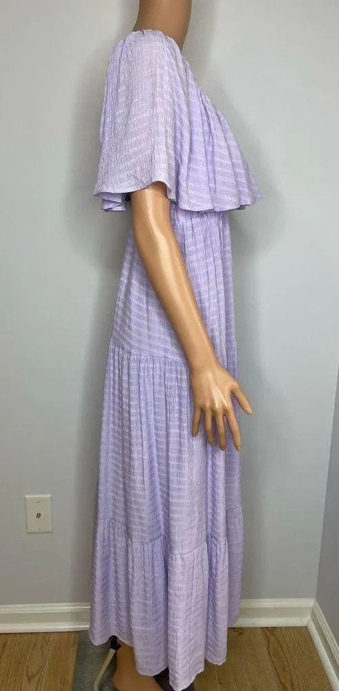 Lalavon Deep V Neck Maxi Dress size S - Image 4