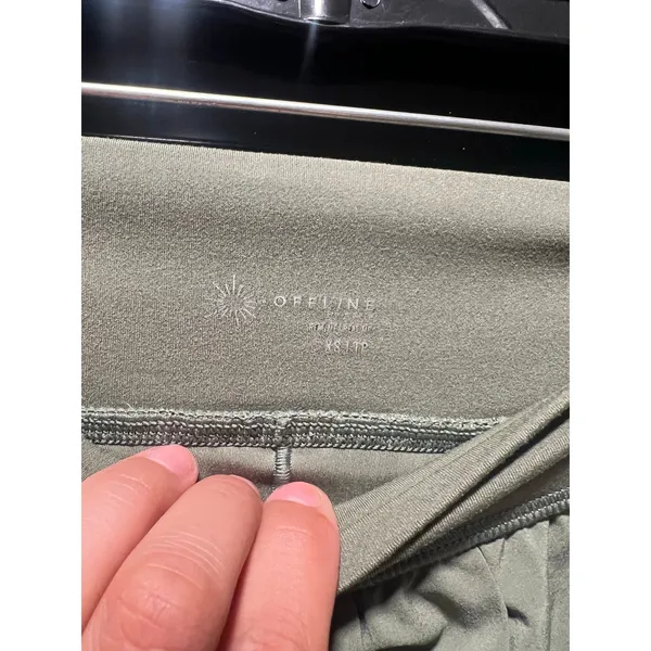 Aerie OFFLINE Real Me Pleated Preppy Tennis Skirt Skort Olive Green Size XS - Image 6