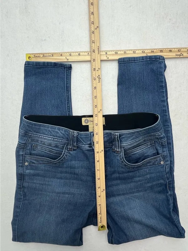 Democracy Womens Blue Skinny Ab Technology Medium Wash Denim Jeans Size 10 - Image 12