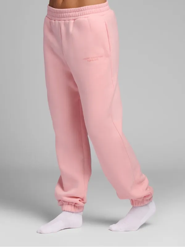 Comfrt Pastel Sweatpants Size Medium Bubblegum Pink Fleece Lined Thick Cozy - Image 3