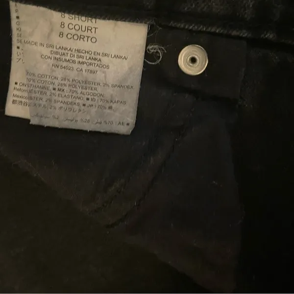 Old Navy Original Skinny Mid Rise Faded‎ Black Size 8S - Image 3