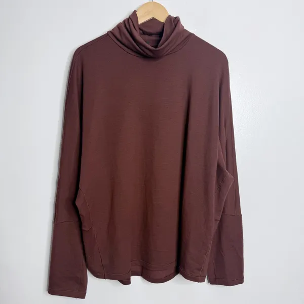 Lululemon Lab Moraine Turtleneck Merino‎ Wool Blend Pullover Dark Cedar Casual - Image 3