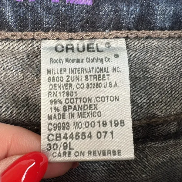 Cruel Denim 13 30L‎ Blake Jeans Blue Bootcut Stretch Western Distressed Rocky - Image 8