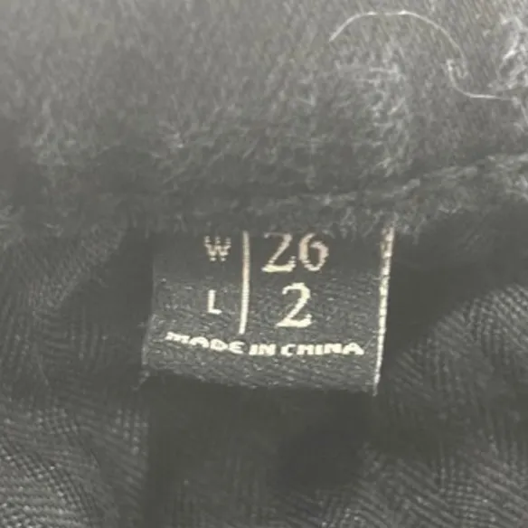 Abercrombie & Fitch Womens Black Denim Shorts Raw Hem Cut Off Size 26 2 Low Rise - Image 5