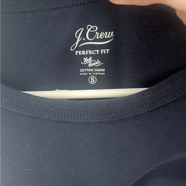 J. Crew Dark Blue Perfect Fit Tee - Image 3