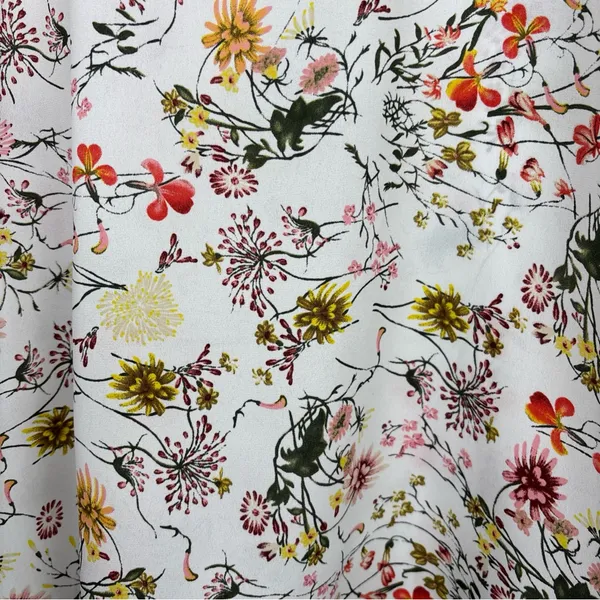 Pleione Women's Floral Print Sleeveless Blouse White Multi Size Large (L) - Image 6