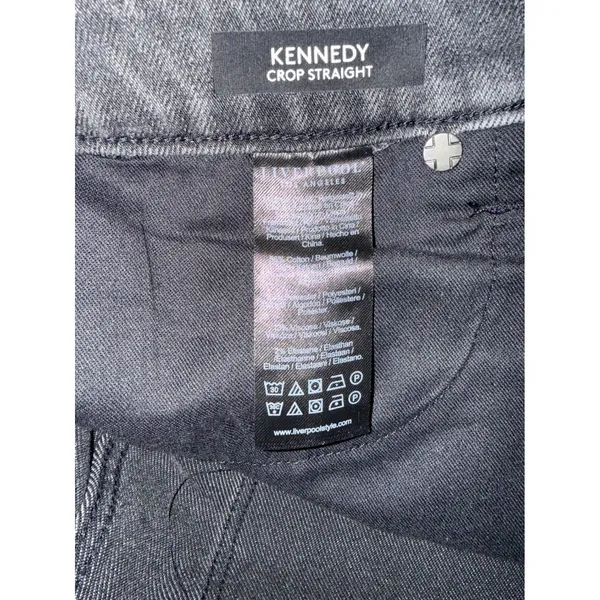 Liverpool Los Angeles Kennedy Crop Straight Jeans‎ Womens 8/29 Gray Wash Stretch - Image 5