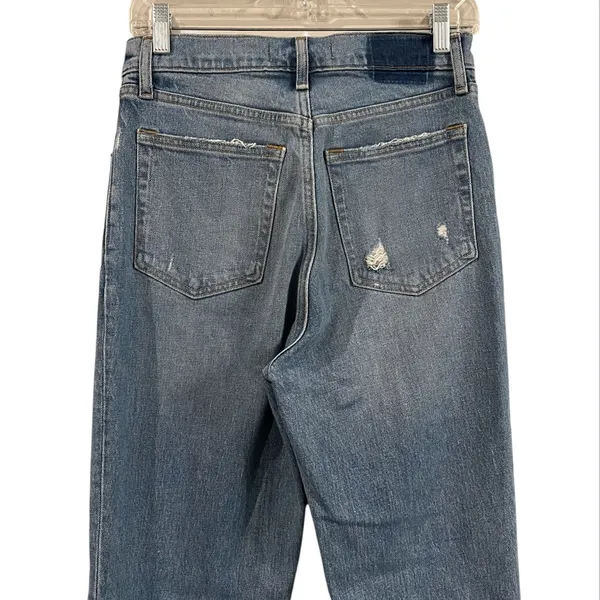 Abercrombie & Fitch The 90’s Straight Ultra High Rise Criss Cross Jeans 28/6R - Image 5
