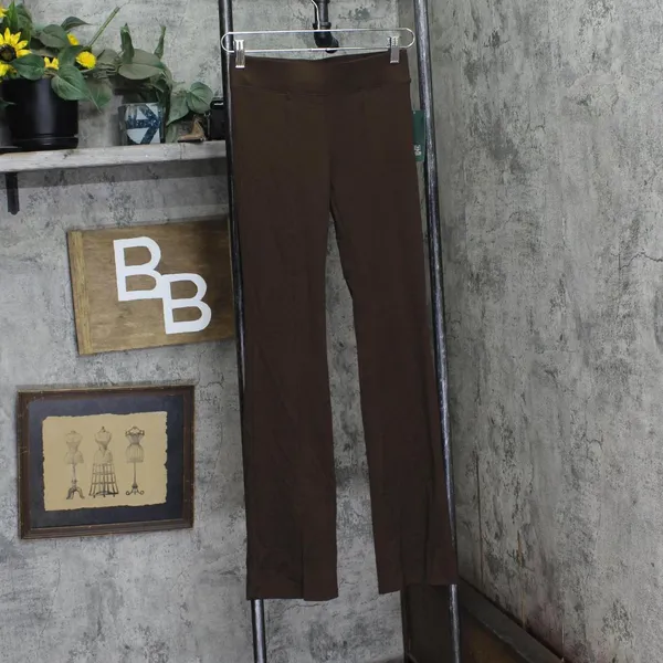 NWT Wild Fable Womens High-Waisted Ribbed Flare Leggings 90903157 Dark Brown XS - Image 2