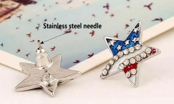 💥$2💥 American Flag Star Stud Earrings Multiple - Image 6