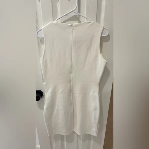 Lulu's Ivory V-Neck Mini Dress - Image 8