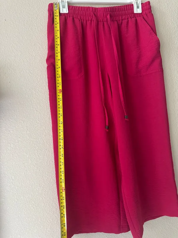 New York Clothing Company Bright Fuchsia Elastic Waist Pants - Image 11