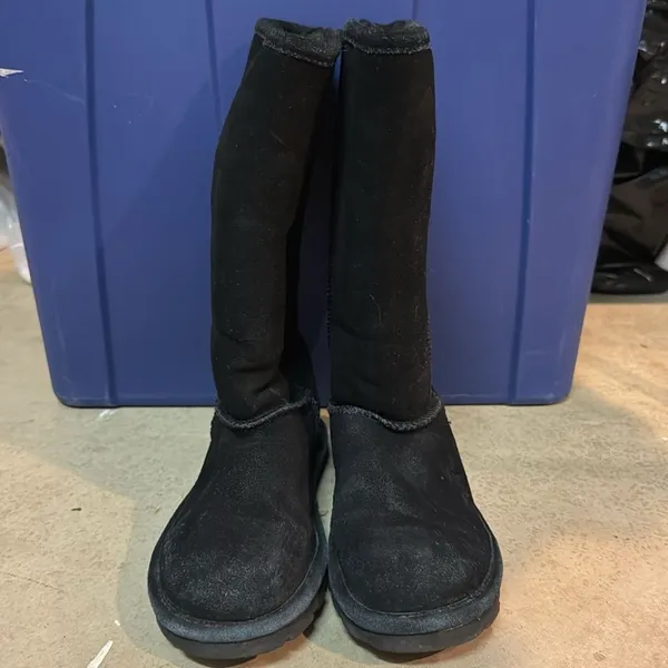 BearPaw Black Emma Tall wool lined boots size 7 B72‎ - Image 3