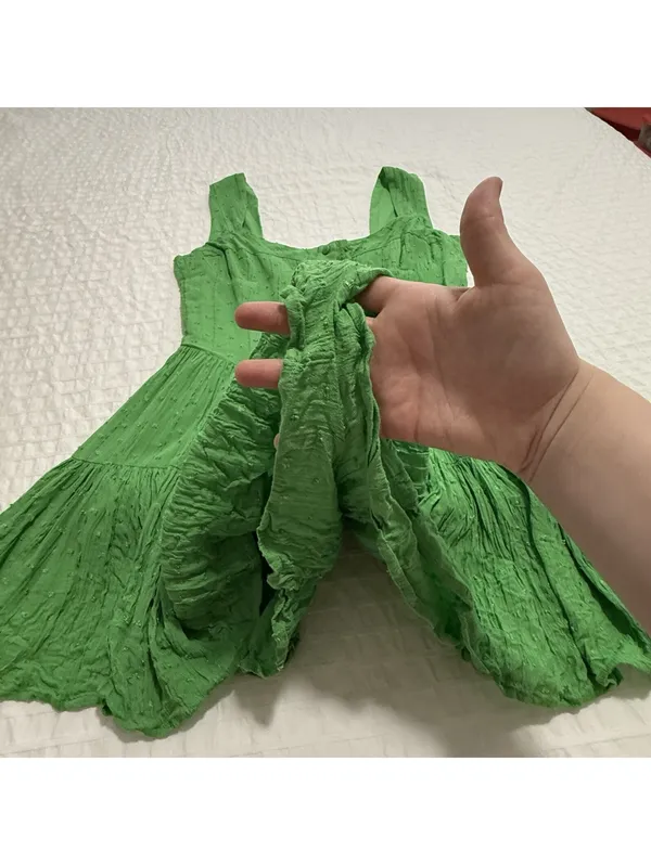 PQ Swim Everly Green Romper Mini Dress Sz XS / S Women’s Viscose - Image 3