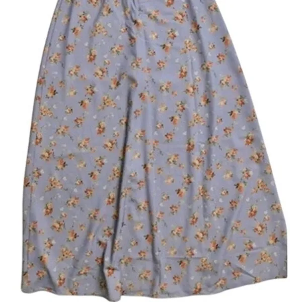 NWT WeWoreWhat Vintage Roses Ruffle Halter Sleeveless Maxi Dress XS Blu Lavender - Image 9