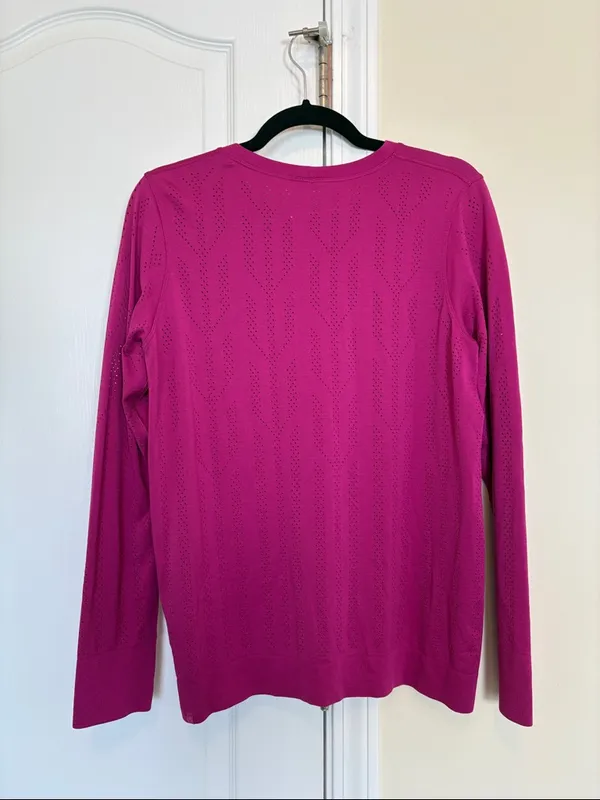 Lululemon Swiftly Breathe Long Sleeve Fletching Lines Ripened Raspberry Size 10 - Image 7