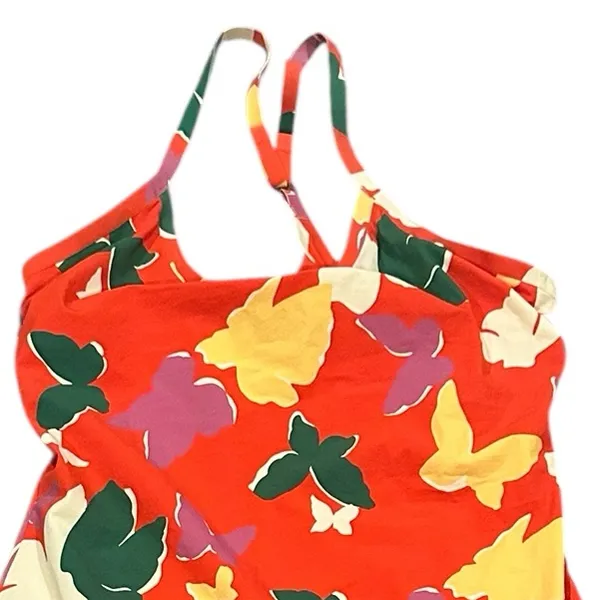Outdoor Voices Exercise Dress butterfly print red XS shorts tennis Racerback - Image 6