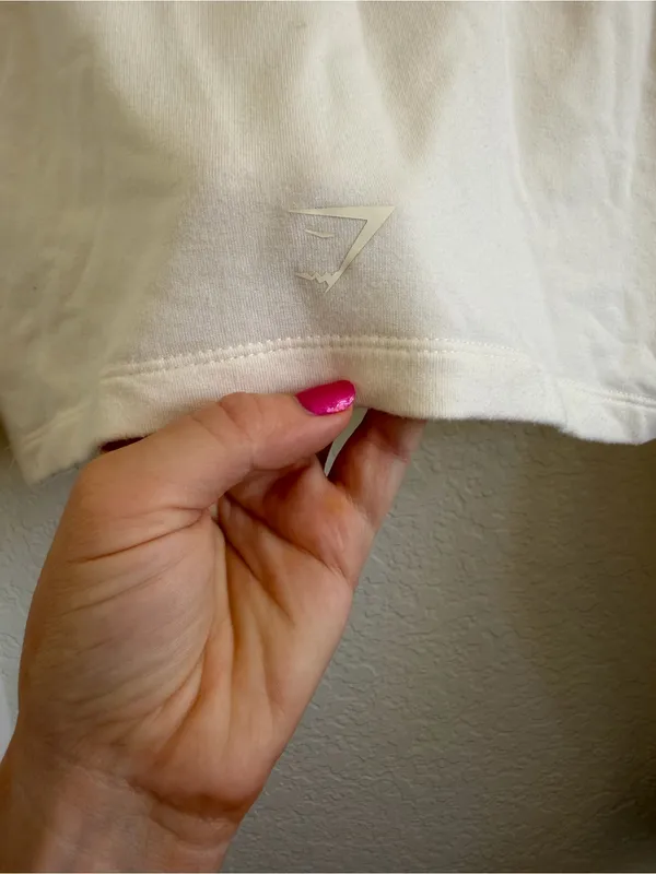 Gymshark Whitney Simmons Cropped Sweater Ivory Cream Size M - Image 5
