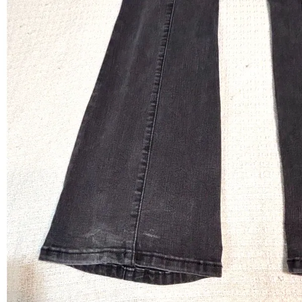 Free People We The Free Slim Pull On Flare Jeans Black 24 - Image 4