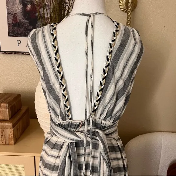 MISA Fournier Striped‎ Maxi Cotton Bohemian Dress Size Small - Image 9