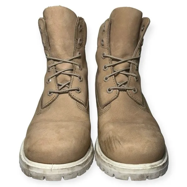 Timberland Women’s Size 8.5 Tan Light Brown Suede Earthkeepers Lace Up Boots - Image 4