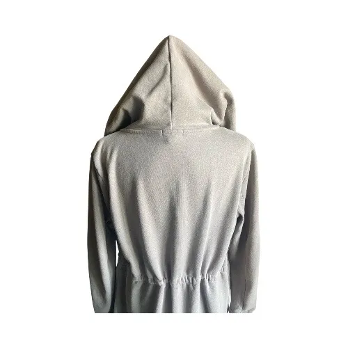Beyond Yoga-On the go-Cozy Taupe Jacket-size large The first three stock photos are the actual color of the jacket, I had a hard time capturing the exact color in my pictures. Soft and warm taupe jacket. Ideal for comfort and style Open front Cinched waist Hooded Side pockets 67% cotton and 33% polyester Excellent condition - Image 10