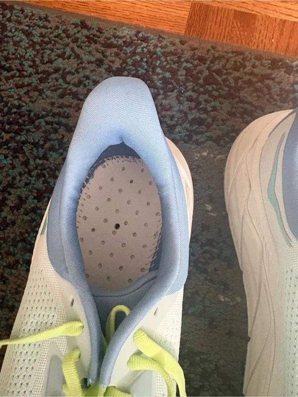 Hoka One One Women's Pale Blue Running Sneakers with Lime Accents - Image 5