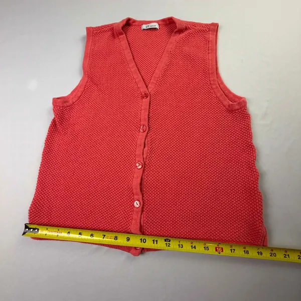 The Tog Shop Red Button Front Knit Sweater Vest - Image 7