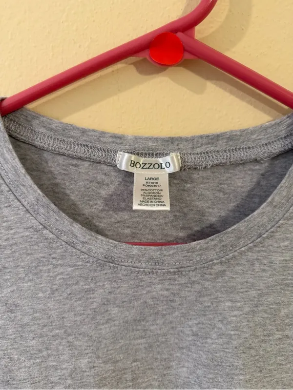 Bozzolo Gray Short Sleeve Crewneck Tee - Image 2