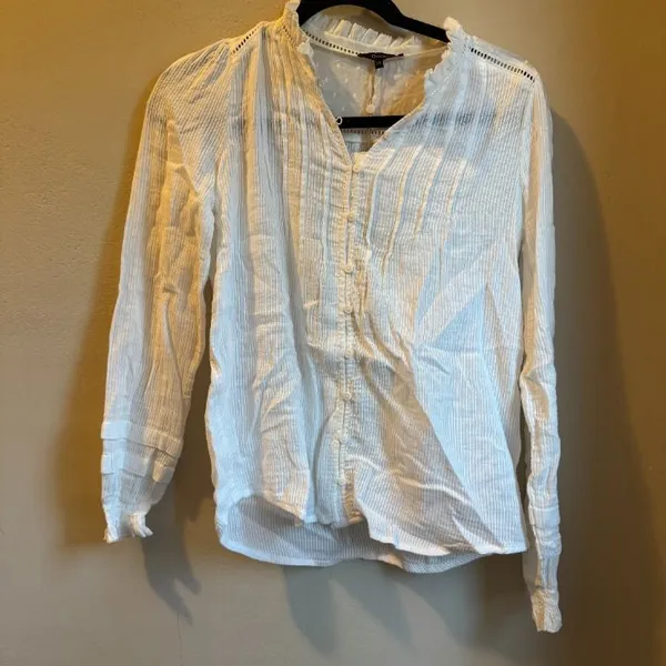 Quince NWT Organic Textured Cotton Peasant Blouse - Image 4