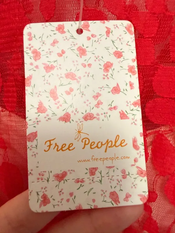 Free People‎ Brick Red Lace Dress NWT Boho Fit Flare festival - Image 9