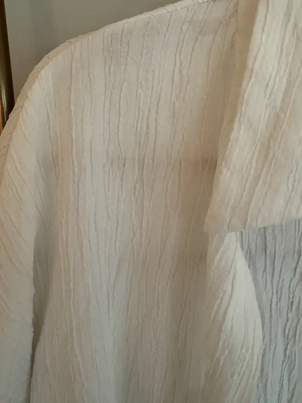 White Oversized Beach Coverup - Image 3