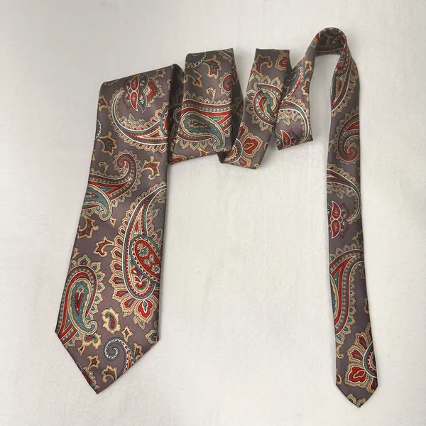 Camden Court Men’s Necktie Gray Multicolor Presley Office Classic - Image 2