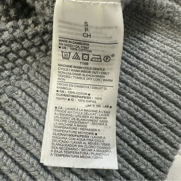 Old Navy Tunic Length Ballon Sleeves Heather Gray Knit Sweatshirt I. Size S - Image 8