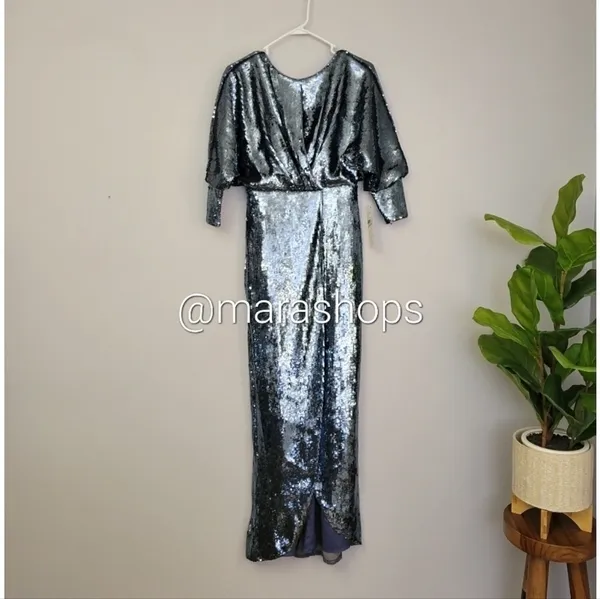 Aidan Mattox Sequin Blouson Formal Dress - Image 3