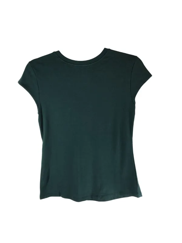 Universal Standard Ashley Cap Sleeve Tee Shirt Forest Green 4XS US 00-0 - Image 2