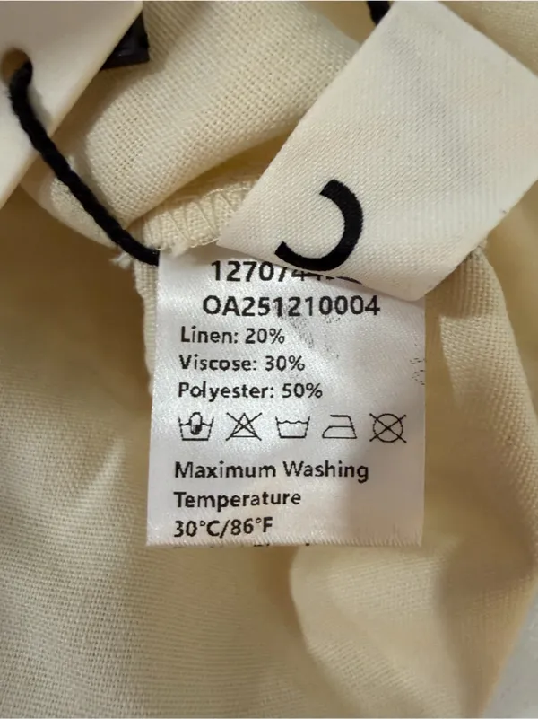 Commense Linen Blend Contrast Trim Wrap Dress - Image 4