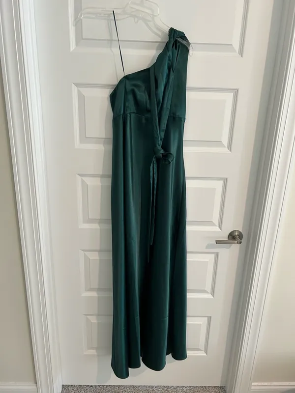 Birdy Grey Kira Satin Dress Emerald Green Size M - Image 3