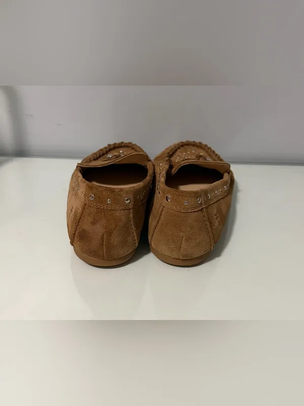 Frye Brown Suede Studded Tassel Moccasins - Image 5