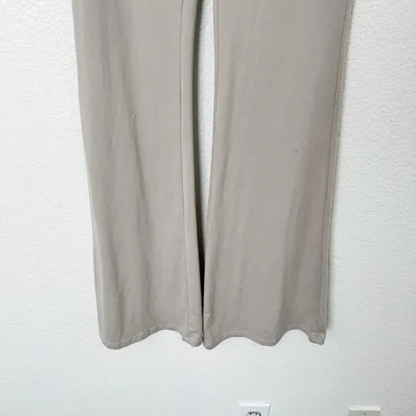 [TRESSER] Tan Criss Cross Tie Waist Ruched Low Rise Flare Leg Pants Size Small S - Image 10