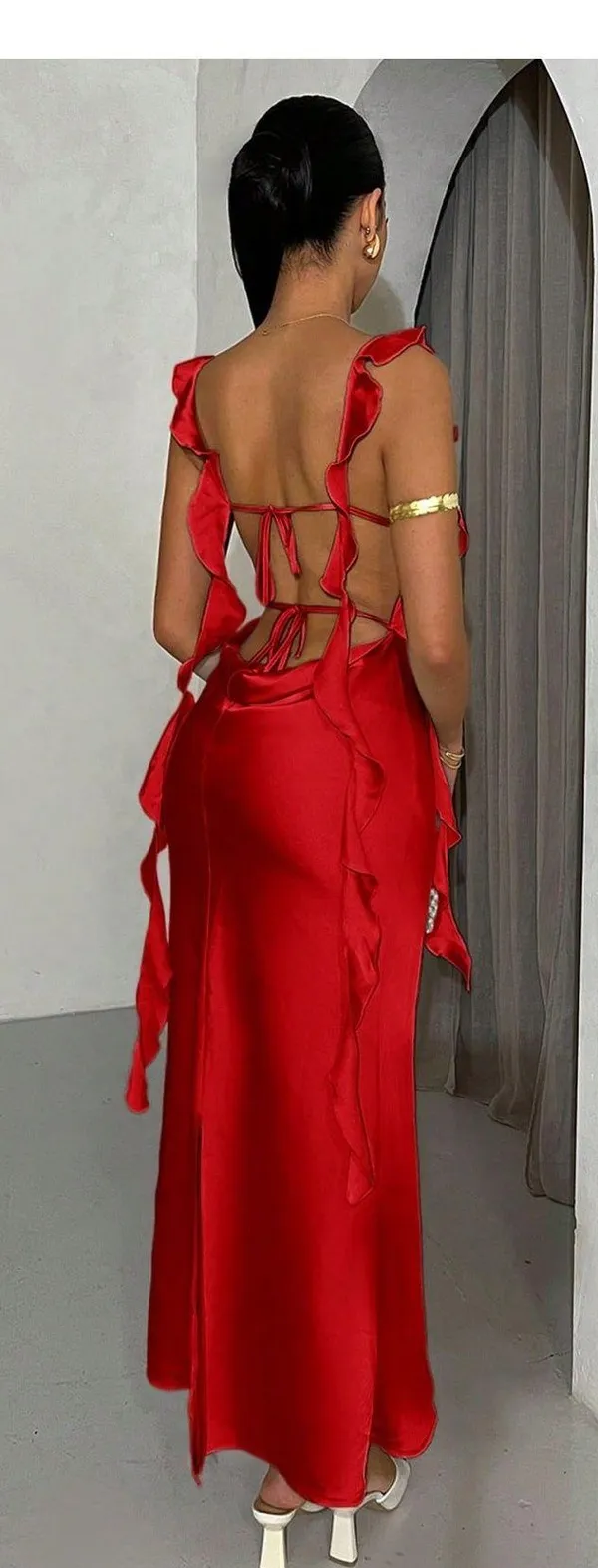 SheIn Maxi Backless Maxi Dress - Image 3