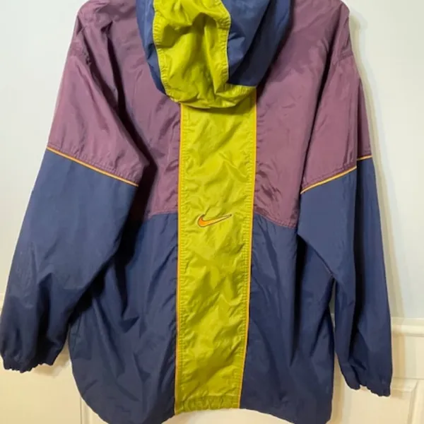 Vintage 90's Y2K Nike White Label Colorblock Windbreaker Hoodie Large - Image 4
